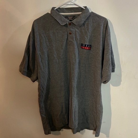 VINTAGE USA TENNIS SHIRT SIZE LARGE POLO - Picture 1 of 4
